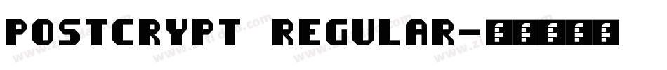 PostCrypt Regular字体转换